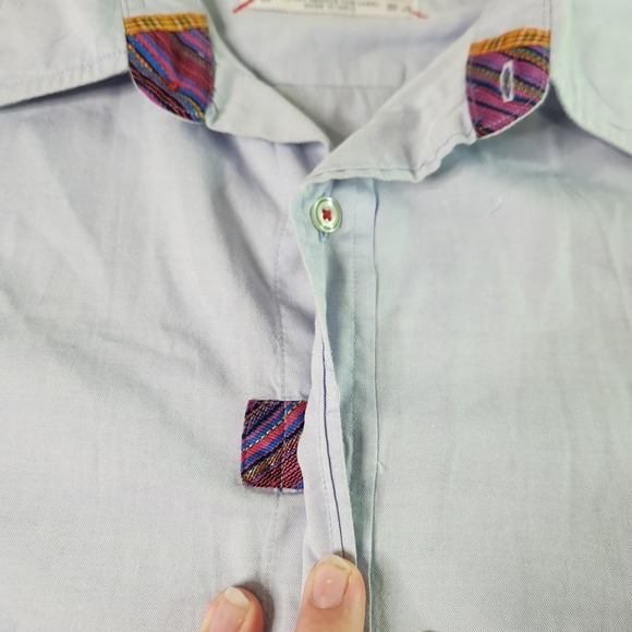 Robert Graham Freshly Laundered Shirt Sz XXL Light Blue Long Sleeve Button Up - Picture 9 of 12